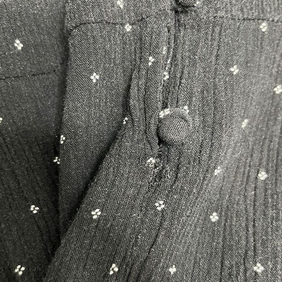 P.S. Erin Wasson Dotted Pattern Long Sleeve Romper Black & White Small - Picture 5 of 5